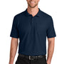 Port Authority Mens Wearever Signature Pique Short Sleeve Polo Shirt w/ Pocket - River Navy Blue - COMING SOON