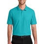 Port Authority Mens Wearever Signature Pique Short Sleeve Polo Shirt - Aquamarine Blue - COMING SOON
