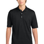 Sport-Tek Mens Dri-Mesh Moisture Wicking Short Sleeve Polo Shirt - Black