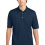 Sport-Tek Mens Dri-Mesh Moisture Wicking Short Sleeve Polo Shirt - Navy Blue