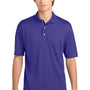 Sport-Tek Mens Dri-Mesh Moisture Wicking Short Sleeve Polo Shirt - Purple