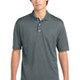 Sport-Tek Mens Dri-Mesh Moisture Wicking Short Sleeve Polo Shirt - Steel Grey