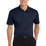 Port Authority Mens Silk Touch Performance Moisture Wicking Short Sleeve Polo Shirt - Navy Blue