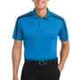 Port Authority Mens Silk Touch Performance Moisture Wicking Short Sleeve Polo Shirt - Brilliant Blue/Black