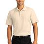 Port Authority Mens React SuperPro Snag Resistant Short Sleeve Polo Shirt - Ecru - Closeout