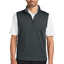 Port Authority Mens C-FREE Double Knit 1/4 Zip Vest - Heather Steel Grey - NEW