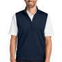 Port Authority Mens C-FREE Double Knit 1/4 Zip Vest - True Navy Blue - NEW
