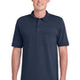 Port & Company Mens Core Stain Resistant Short Sleeve Polo Shirt w/ Pocket - Deep Navy Blue