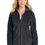 Port Authority Womens Plush Fleece Full Zip Jacket - Black - NEW