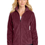 Port Authority Womens Plush Fleece Full Zip Jacket - Burgundy - NEW