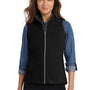 Port Authority Womens Pill Resistant Microfleece Full Zip Vest - Black