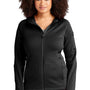 Sport-Tek Womens Tech Moisture Wicking Fleece Full Zip Hooded Sweatshirt Hoodie w/ Pockets - Black