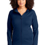 Sport-Tek Womens Tech Moisture Wicking Fleece Full Zip Hooded Sweatshirt Hoodie w/ Pockets - True Navy Blue