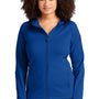 Sport-Tek Womens Tech Moisture Wicking Fleece Full Zip Hooded Sweatshirt Hoodie w/ Pockets - True Royal Blue