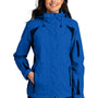 Port Authority Womens All Season II Waterproof Full Zip Hooded Jacket - Snorkel Blue/Black