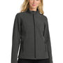 Port Authority Womens Core Wind & Water Resistant Full Zip Jacket - Heather Charcoal Black