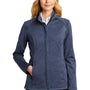 Port Authority Womens Stream Wind & Water Resistant Full Zip Jacket - Heather Dress Blue Navy - Closeout