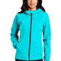 Port Authority Womens Essential Waterproof Full Zip Hooded Rain Jacket - Light Cyan Blue - Closeout