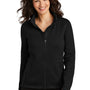 Port Authority Womens Arc Pill Resistant Sweater Fleece Full Zip Jacket - Deep Black