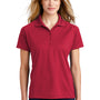 Sport-Tek Womens Dri-Mesh Moisture Wicking Short Sleeve Polo Shirt - Engine Red