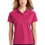 Sport-Tek Womens Dri-Mesh Moisture Wicking Short Sleeve Polo Shirt - Raspberry Pink
