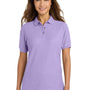 Port Authority Womens Silk Touch Wrinkle Resistant Short Sleeve Polo Shirt - Bright Lavender Purple