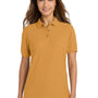 Port Authority Womens Silk Touch Wrinkle Resistant Short Sleeve Polo Shirt - Gold