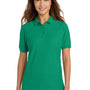Port Authority Womens Silk Touch Wrinkle Resistant Short Sleeve Polo Shirt - Kelly Green