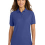 Port Authority Womens Silk Touch Wrinkle Resistant Short Sleeve Polo Shirt - Mediterranean Blue