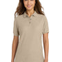 Port Authority Womens Silk Touch Wrinkle Resistant Short Sleeve Polo Shirt - Stone