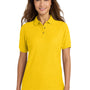 Port Authority Womens Silk Touch Wrinkle Resistant Short Sleeve Polo Shirt - Sunflower Yellow