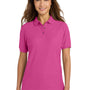 Port Authority Womens Silk Touch Wrinkle Resistant Short Sleeve Polo Shirt - Tropical Pink