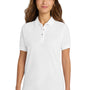 Port Authority Womens Silk Touch Wrinkle Resistant Short Sleeve Polo Shirt - White
