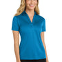 Port Authority Womens Silk Touch Performance Moisture Wicking Short Sleeve Polo Shirt - Brilliant Blue