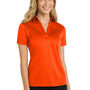 Port Authority Womens Silk Touch Performance Moisture Wicking Short Sleeve Polo Shirt - Neon Orange