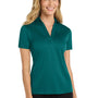 Port Authority Womens Silk Touch Performance Moisture Wicking Short Sleeve Polo Shirt - Teal Green