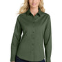 Port Authority Womens Easy Care Wrinkle Resistant Long Sleeve Button Down Shirt - Clover Green