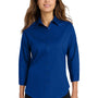 Port Authority Womens Easy Care Wrinkle Resistant 3/4 Sleeve Button Down Shirt - Royal Blue
