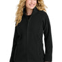 Port Authority Womens C-FREE Raglan Pill Resistant Fleece Full Zip Jacket - Deep Black