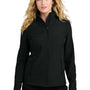 Port Authority Womens C-FREE Core Water Resistant Soft Shell Full Zip Jacket - Deep Black