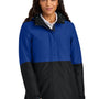 Port Authority Womens Insulated Ripstop Full Zip Hooded Jacket - True Royal Blue/Deep Black - COMING SOON