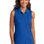 Port Authority Womens Dry Zone Moisture Wicking Micro Mesh Sleeveless Polo Shirt - True Royal Blue