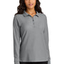 Port Authority Womens Wearever Signature Pique Long Sleeve Polo Shirt - Gusty Grey - COMING SOON