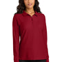 Port Authority Womens Wearever Signature Pique Long Sleeve Polo Shirt - Rich Red - COMING SOON