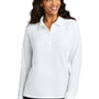 Port Authority Womens Wearever Signature Pique Long Sleeve Polo Shirt - White - COMING SOON