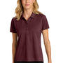 Port Authority Womens Wearever Moisture Wicking Pique Short Sleeve Polo Shirt - Burgundy