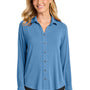 Port Authority Womens Luxe Knit Button Down Long Sleeve Tunic - Carolina Blue