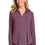 Port Authority Womens Luxe Knit Button Down Long Sleeve Tunic - Purple Mist