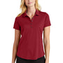 Port Authority Womens C-Free Performance Moisture Wicking Short Sleeve Polo Shirt - Rich Red