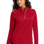 Port Authority Womens C-FREE Cypress Snag Resistant 1/4 Zip Sweatshirt - Rich Red